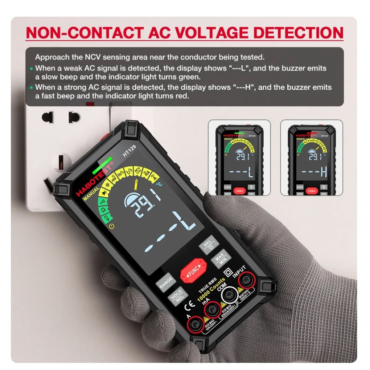 GENERICO - Multímetro Digital inteligente HT129
