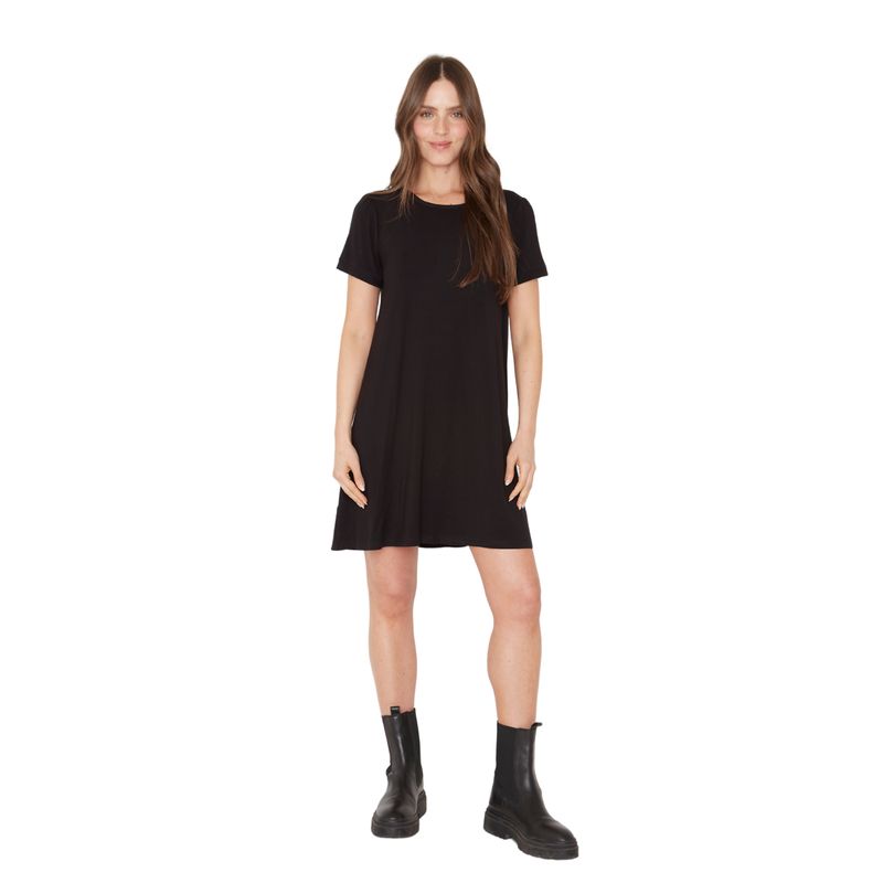 JACINTA TIENDA - Vestido Bianca manga corta II negro Jacinta Tienda