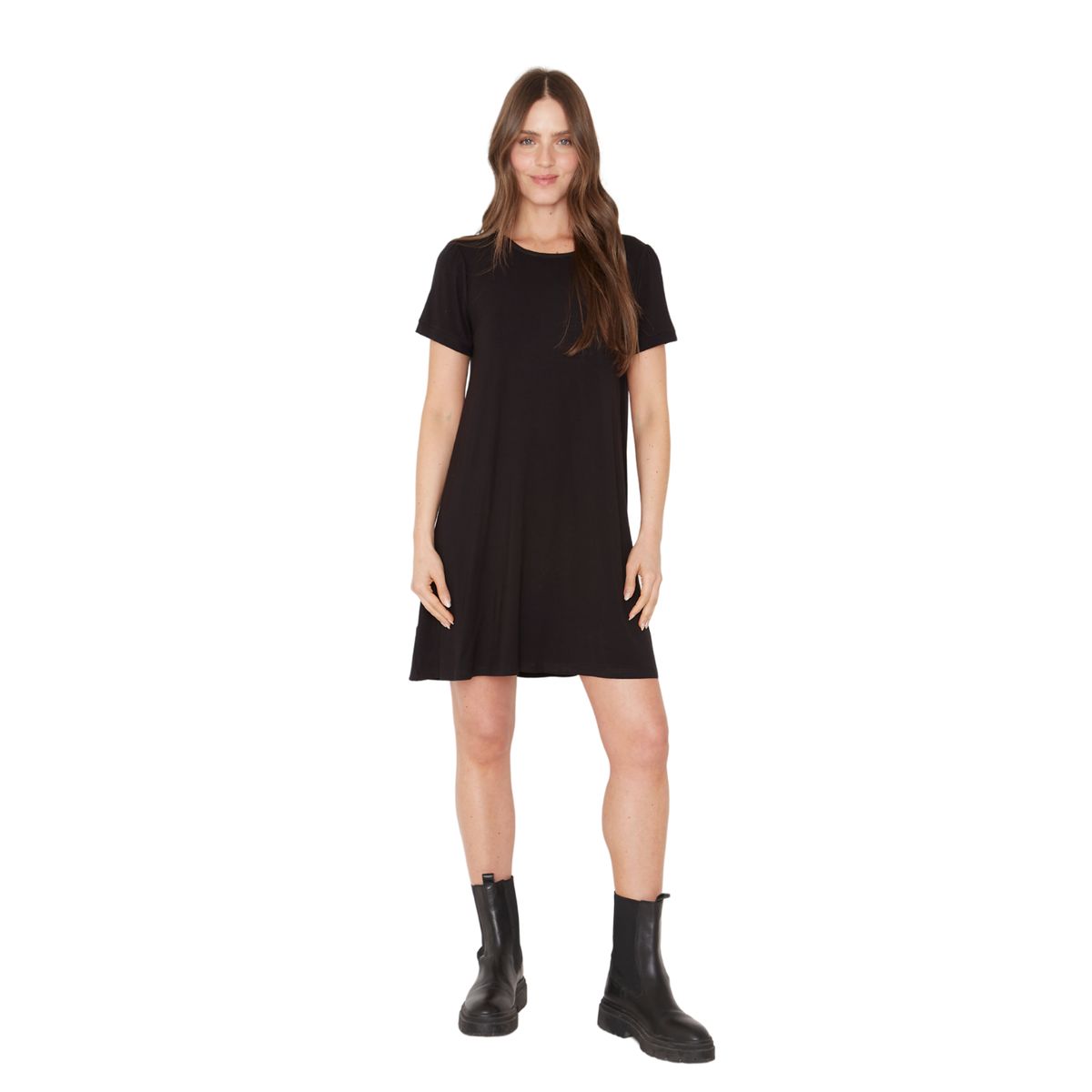 JACINTA TIENDA - Vestido Bianca manga corta II negro Jacinta Tienda