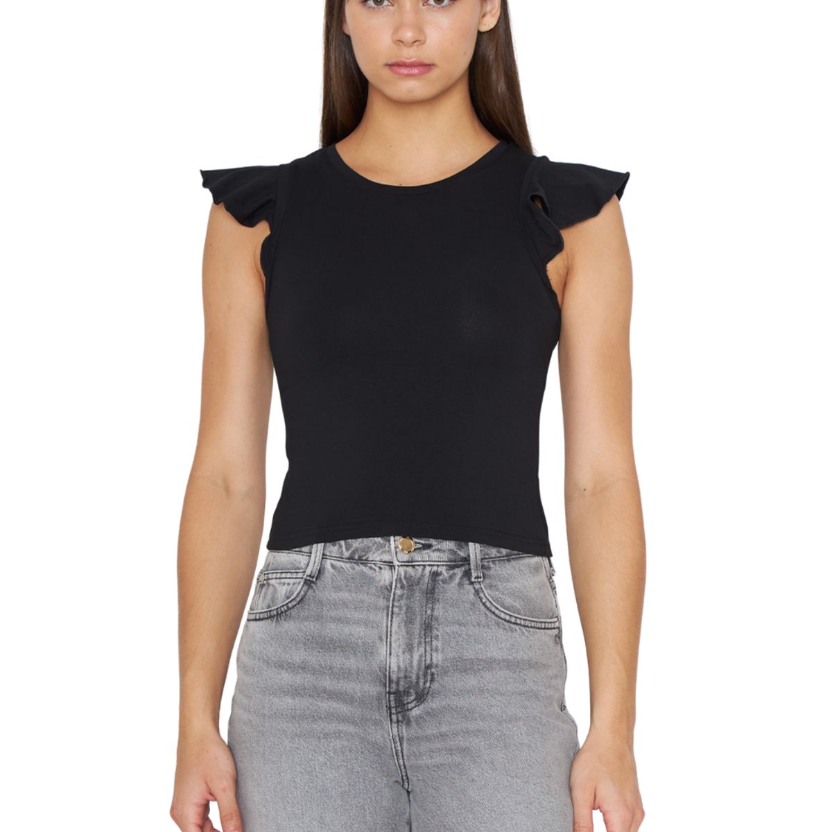 JACINTA TIENDA - Polera Gracia alitas III negra Jacinta Tienda
