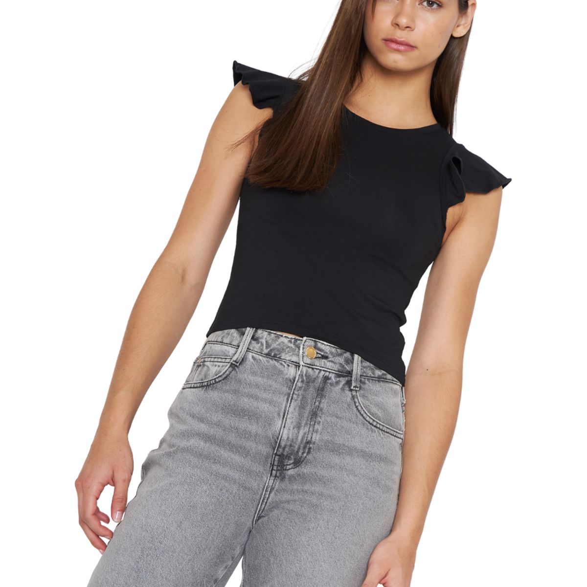JACINTA TIENDA - Polera Gracia alitas III negra Jacinta Tienda