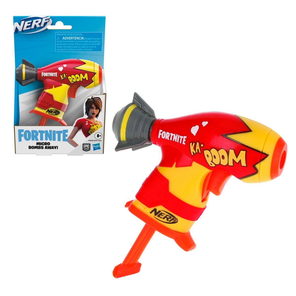 NERF - Lanzador dardos Nerf Fortnite Bombs Away carga frontal