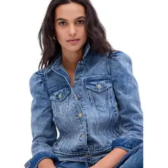GAP - Chaqueta Denim Con Mangas Englobadas Azul