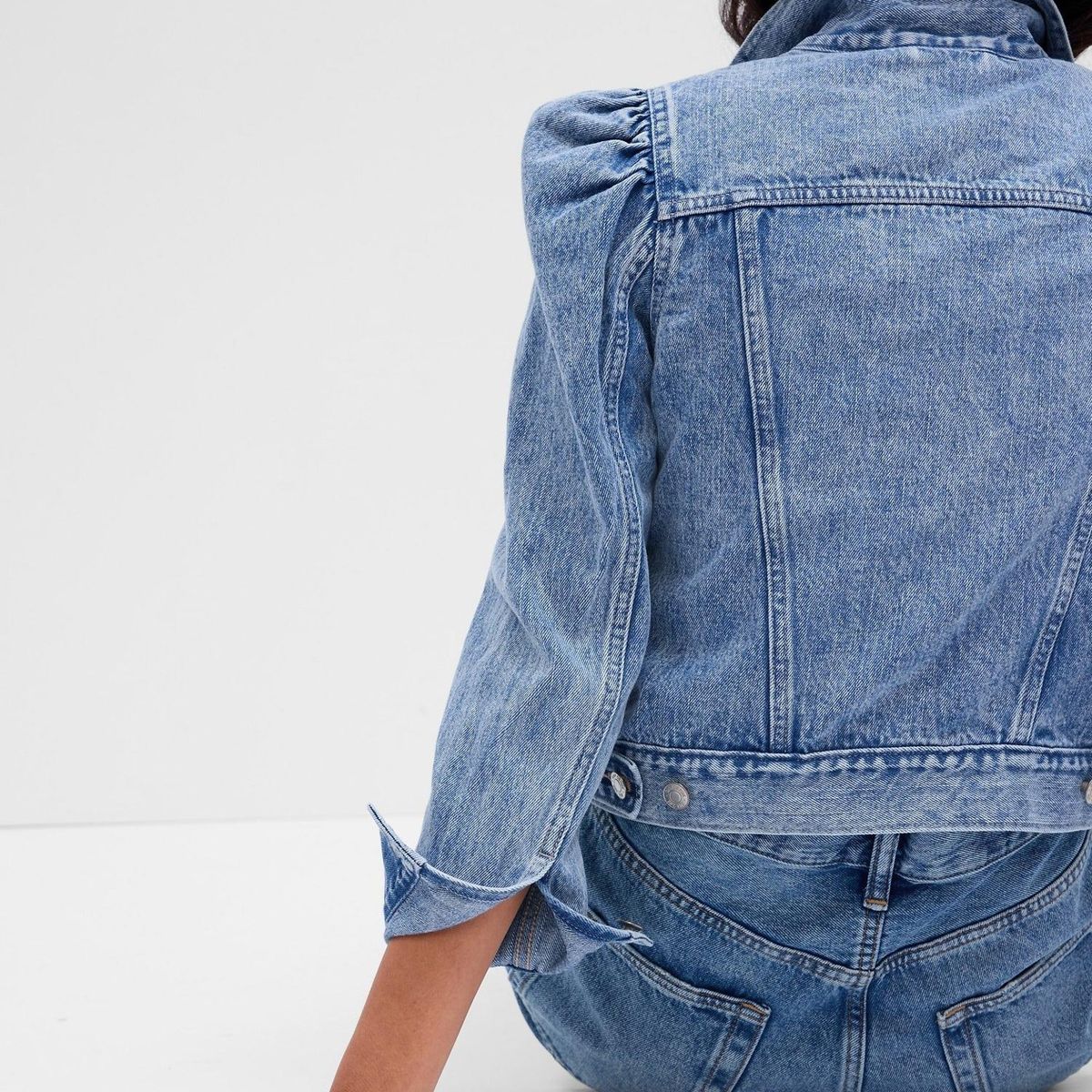 GAP - Chaqueta Denim Con Mangas Englobadas Azul GAP