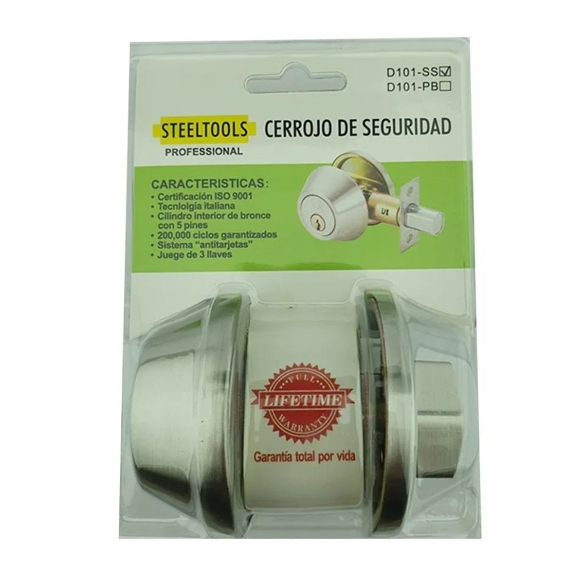 GENERICO - Chapa De Seguridad Llave Mariposa D101pbd101ss Steeltools