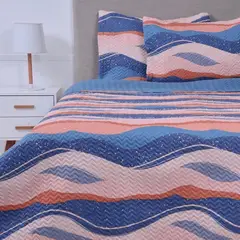MASHINI - Quilt Microfibra Estampado King Aguada