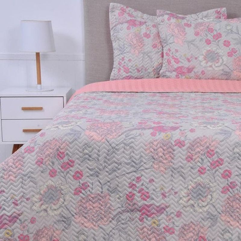 MASHINI - Quilt Microfibra Estampado King Hatillo