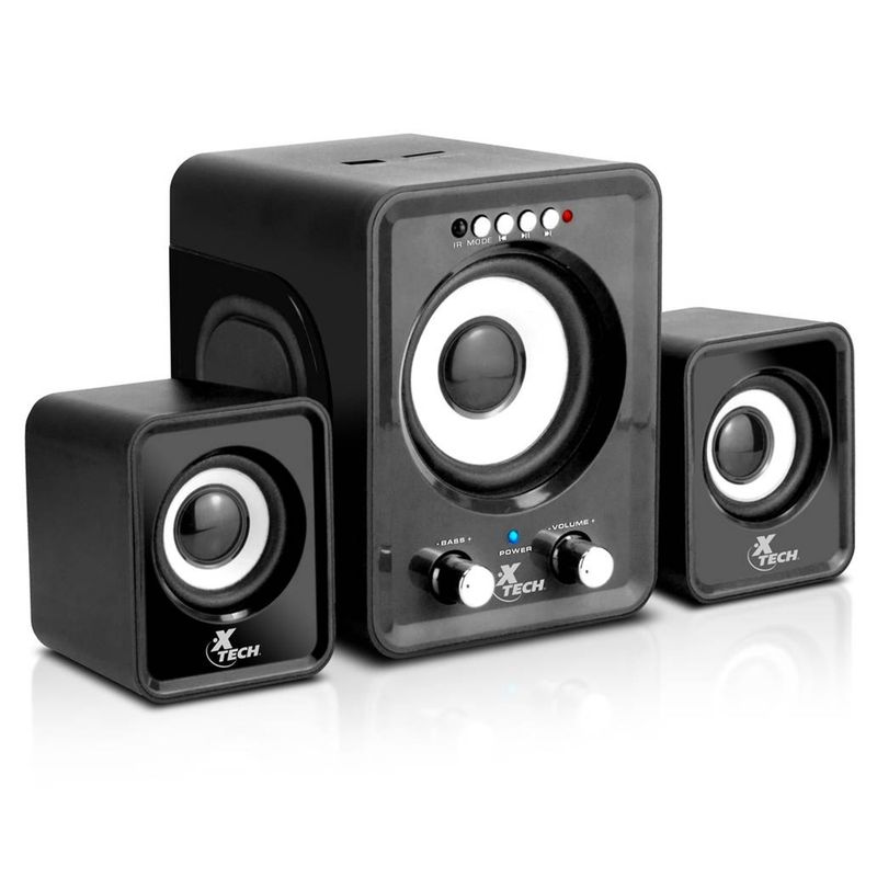 XTECH - Parlantes Pc 2.1 Usb Para Pc Usb+sd Xtech Xts-375bk Negro