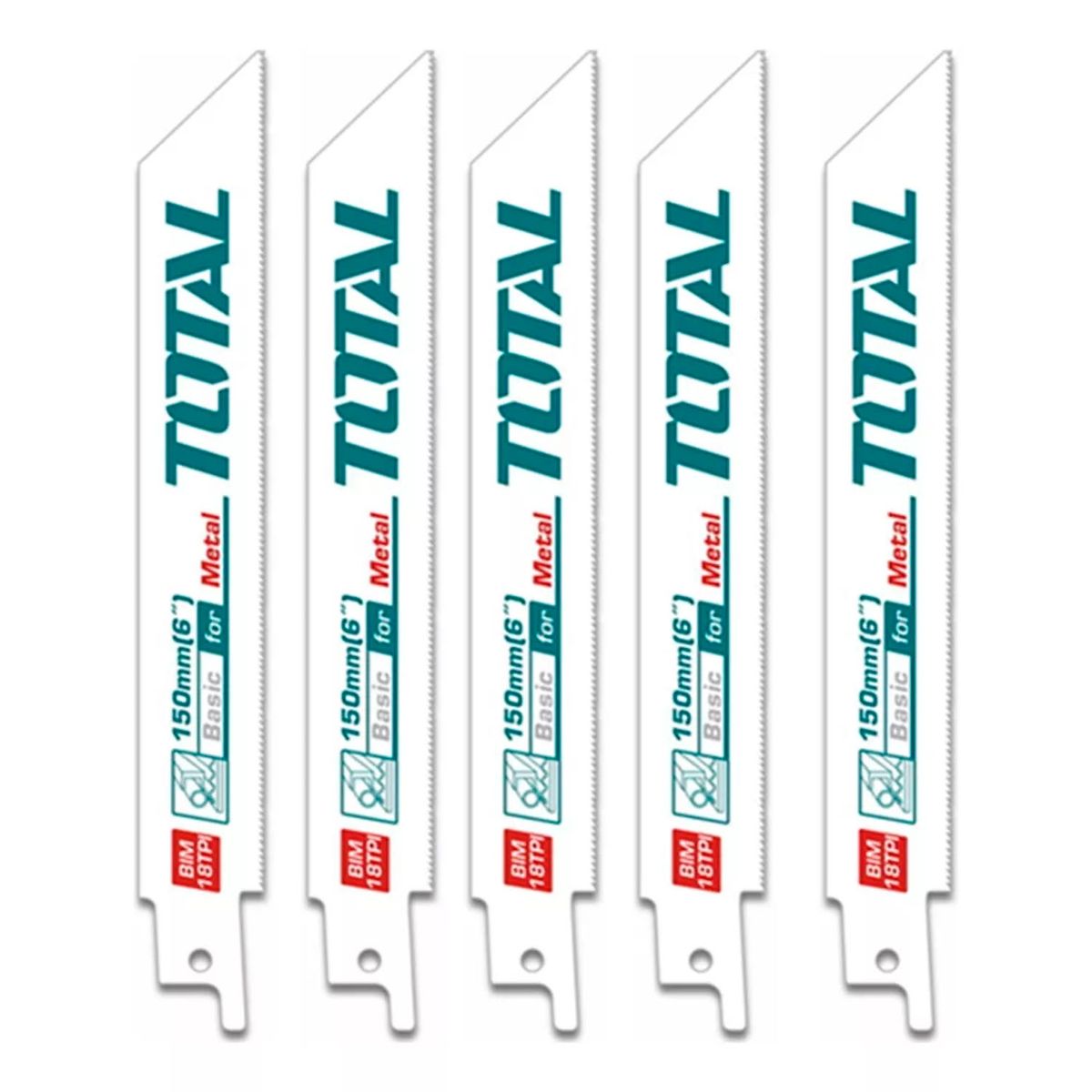 TOTAL TOOLS - Set Repuesto Hoja Para Sierra Sable Metal 5 Piezas Total