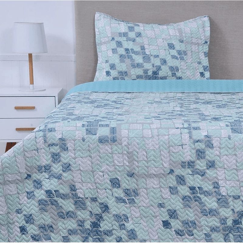 MASHINI - Quilt Microfibra Estampado 1.5 Plazas Luquillo.