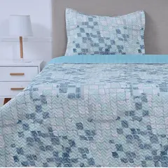 MASHINI - Quilt Microfibra Estampado 1.5 Plazas Luquillo