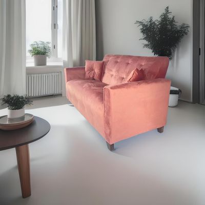 Imagen 2 del producto SOFA URBANO PALO ROSA FELPA DOS POUF