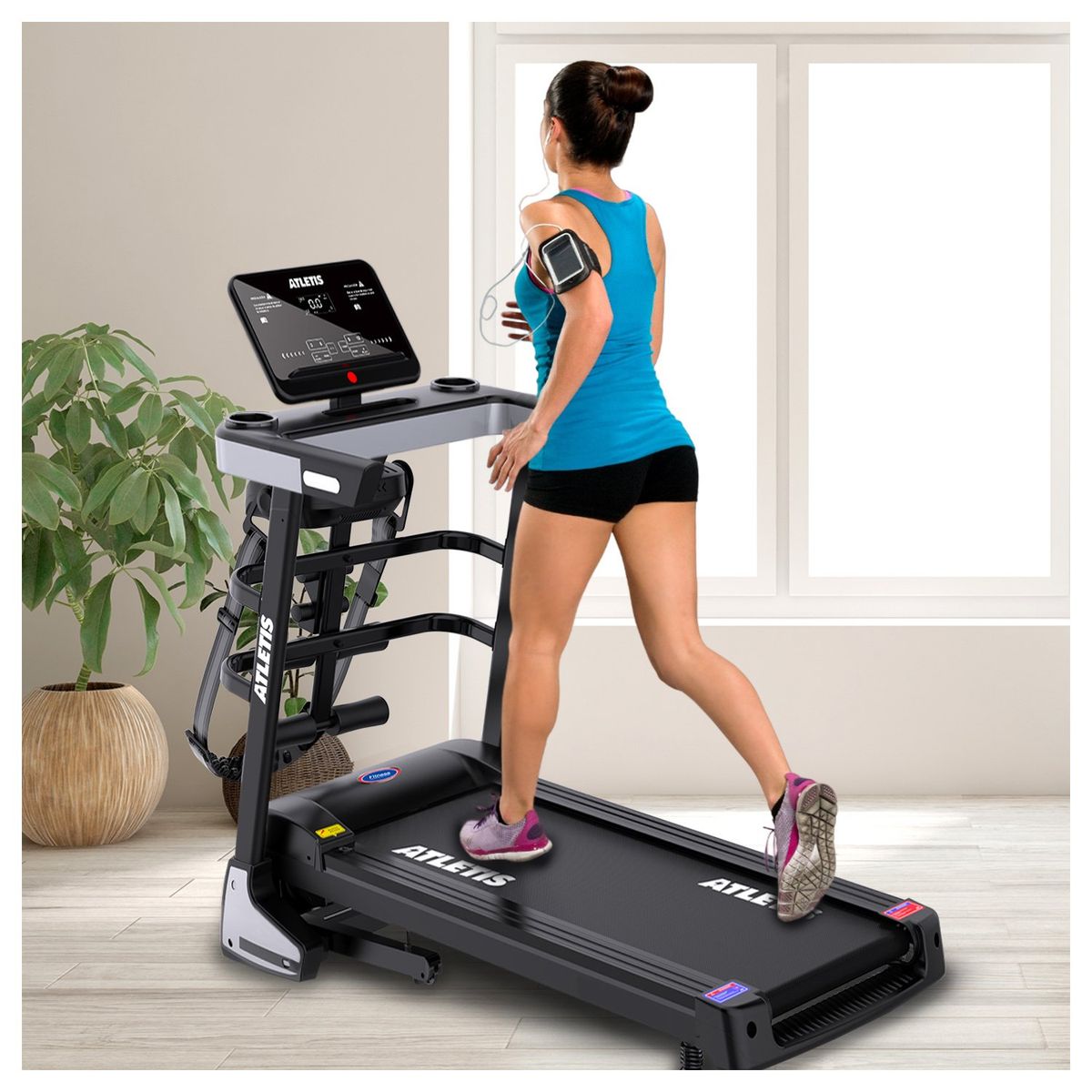 ATLETIS - Trotadora Eléctrica A800 Plus LCD 5 Programas