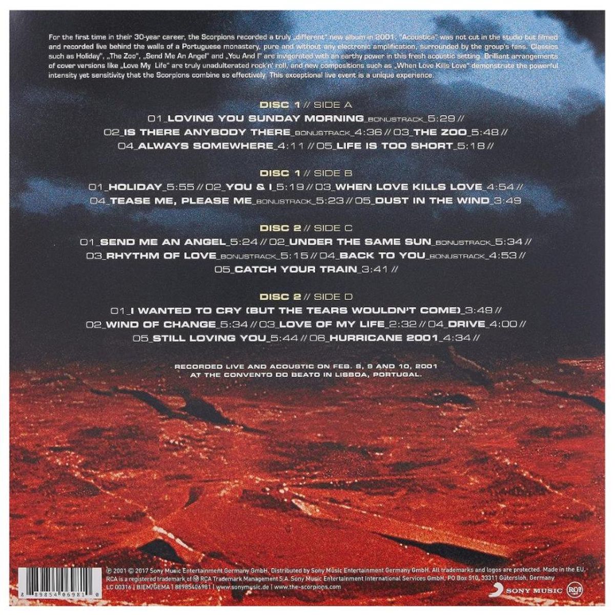 HITWAY MUSIC - SCORPIONS - ACOUSTICA (2LP) - VINILO HITWAY MUSIC