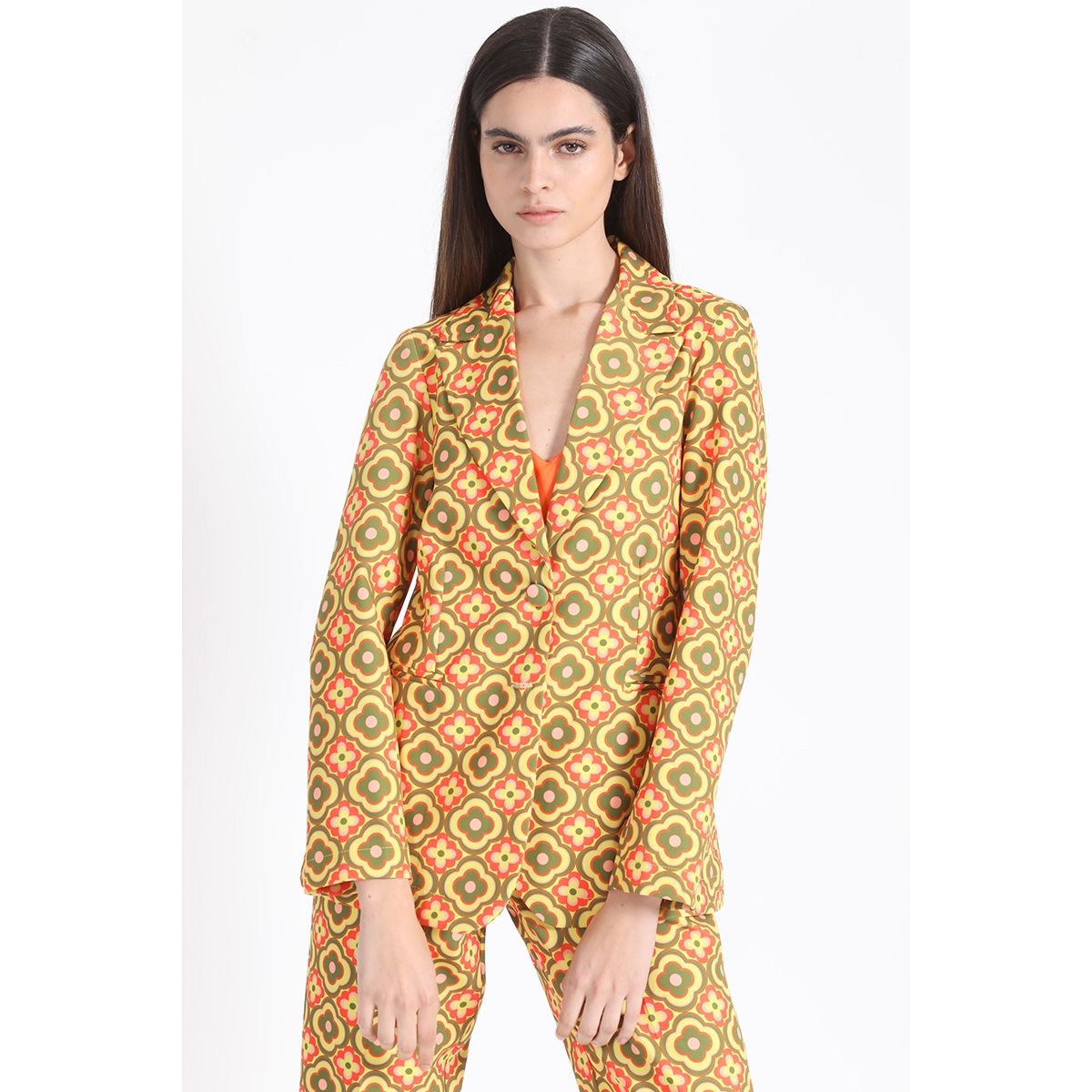 LIOLA - Blazer Estampado Verde Liola