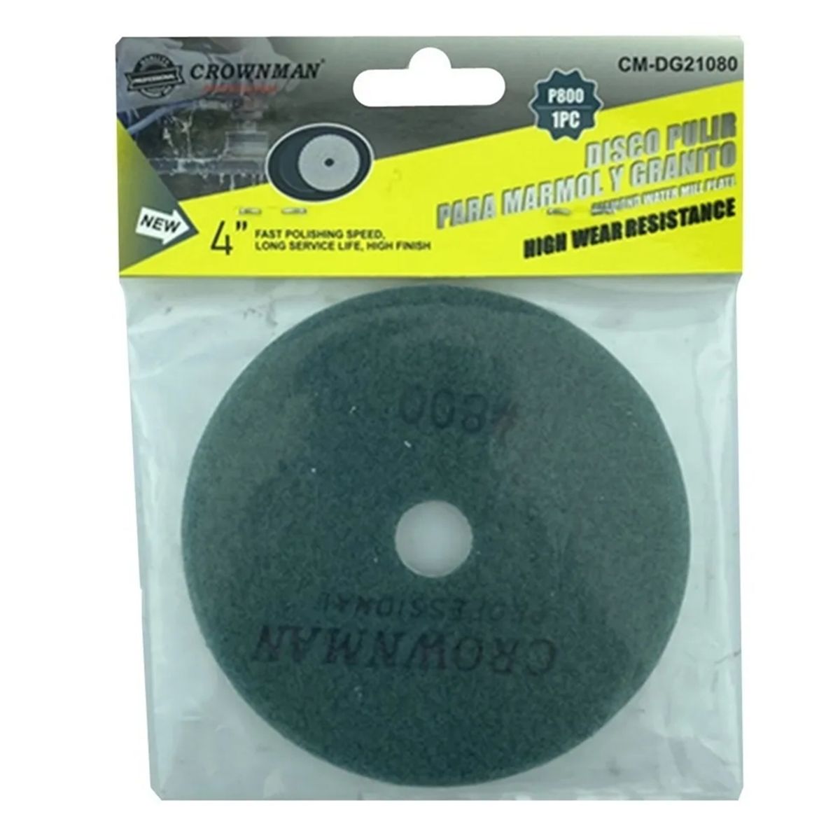 GENERICO - Disco Lija Para Pulir Marmol Granito 4 Pulgadas Crownman grano 800