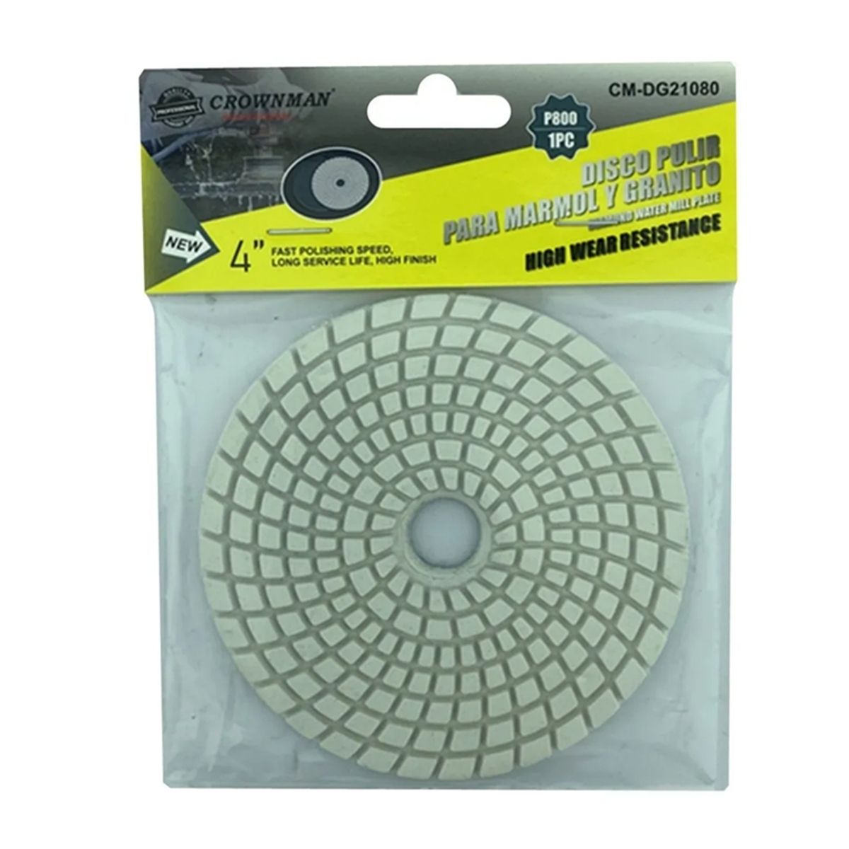 GENERICO - Disco Lija Para Pulir Marmol Granito 4 Pulgadas Crownman grano 800