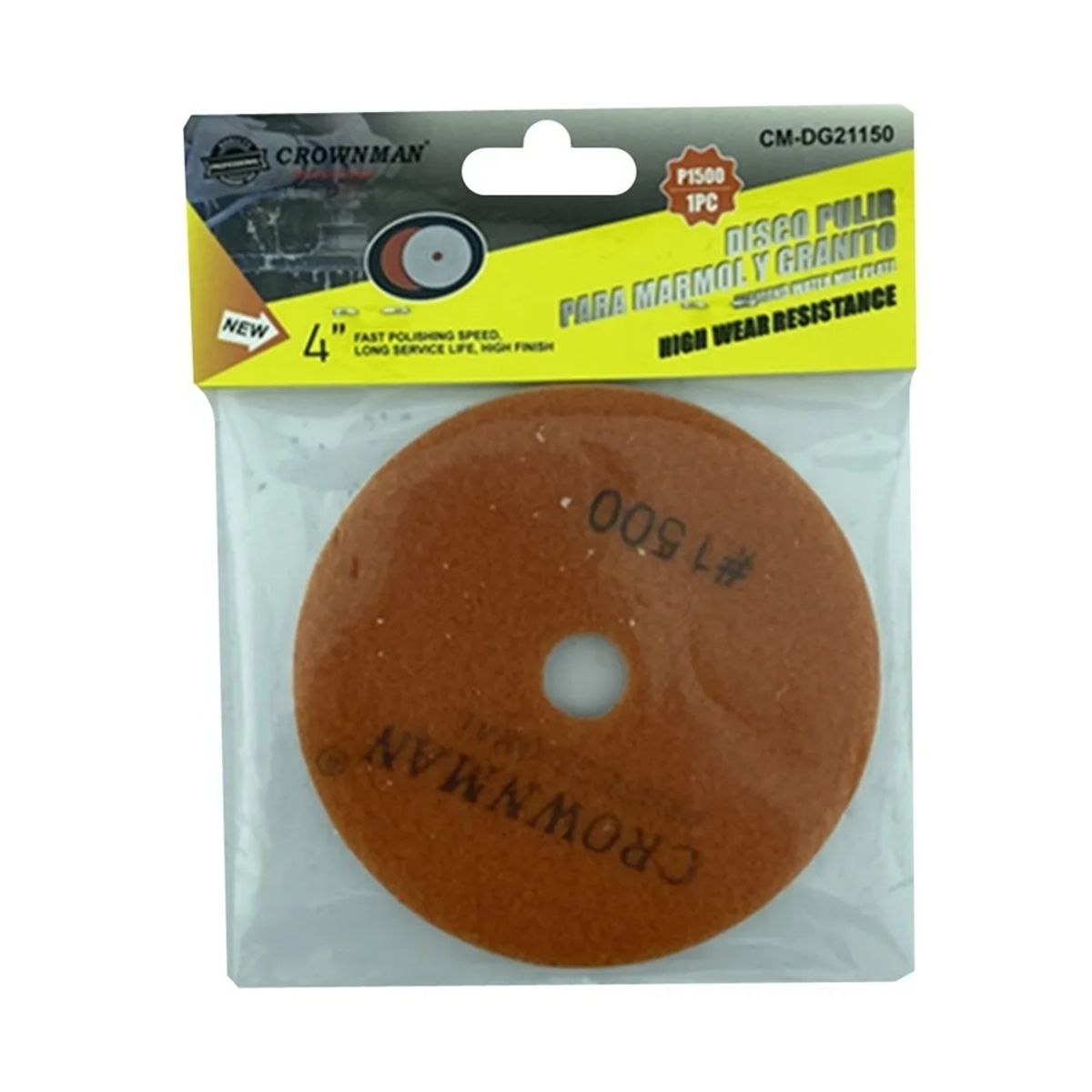 GENERICO - Disco Lija Para Pulir Marmol Granito 4 Pulgadas Crownman grano 1500