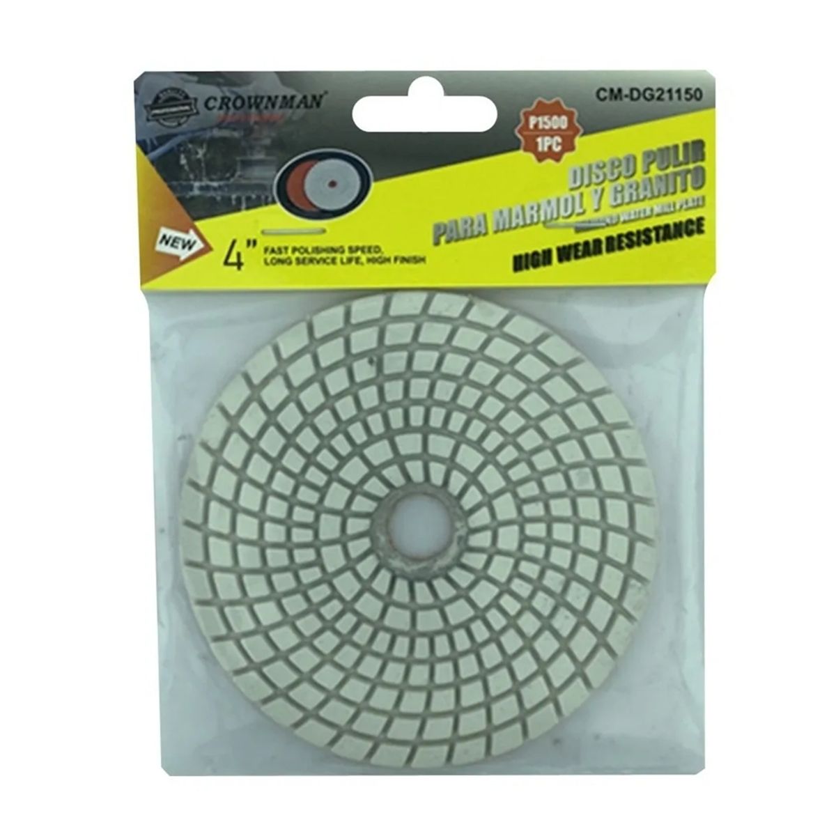 GENERICO - Disco Lija Para Pulir Marmol Granito 4 Pulgadas Crownman grano 1500