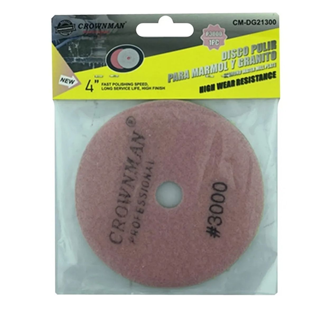 GENERICO - Disco Lija Para Pulir Marmol Granito 4 Pulgadas Crownman grano 3000