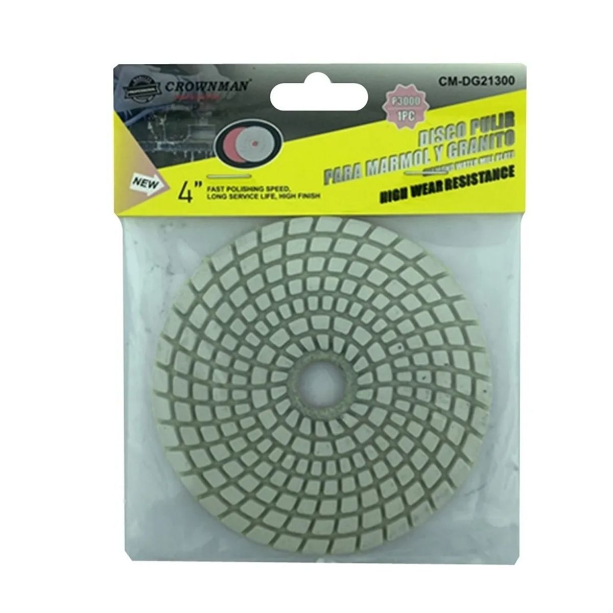 GENERICO - Disco Lija Para Pulir Marmol Granito 4 Pulgadas Crownman grano 3000