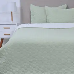MASHINI - Quilt Sherpa 2 Plazas Liso Verde