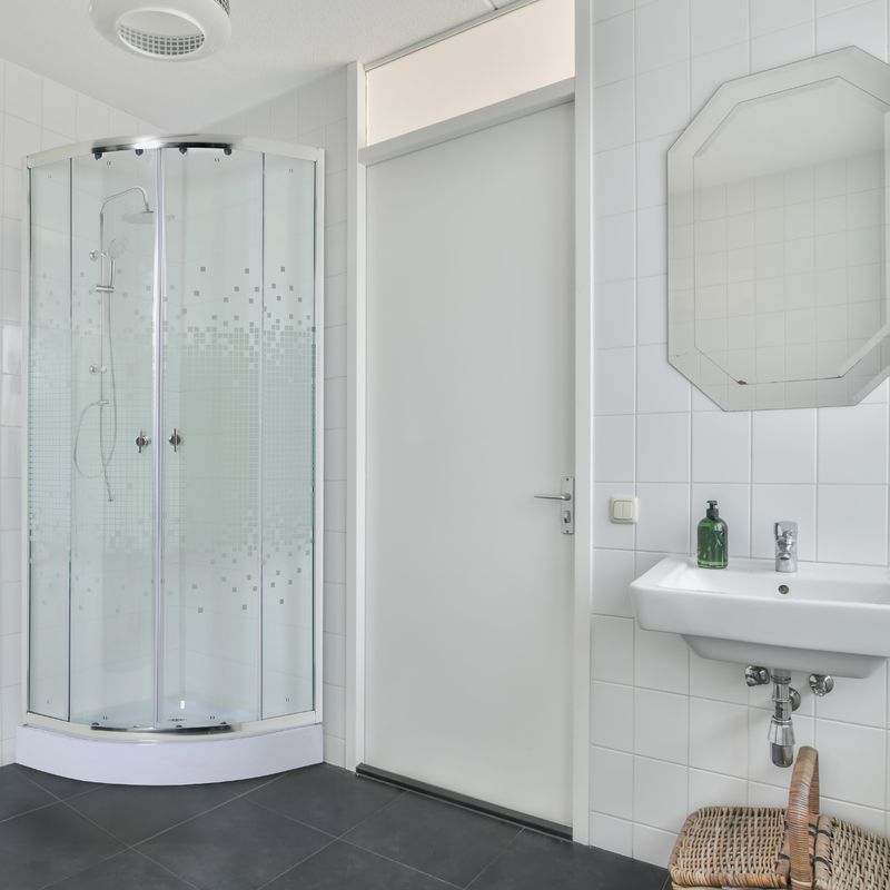 JOYTEK - Shower Door 80x80cm 5mm Mampara Curva INCLUYE RECEPTÁCULO