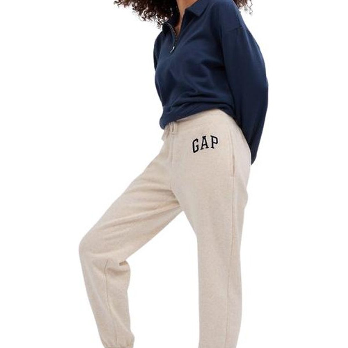 GAP - Pantalón De Buzo Logo Beige GAP