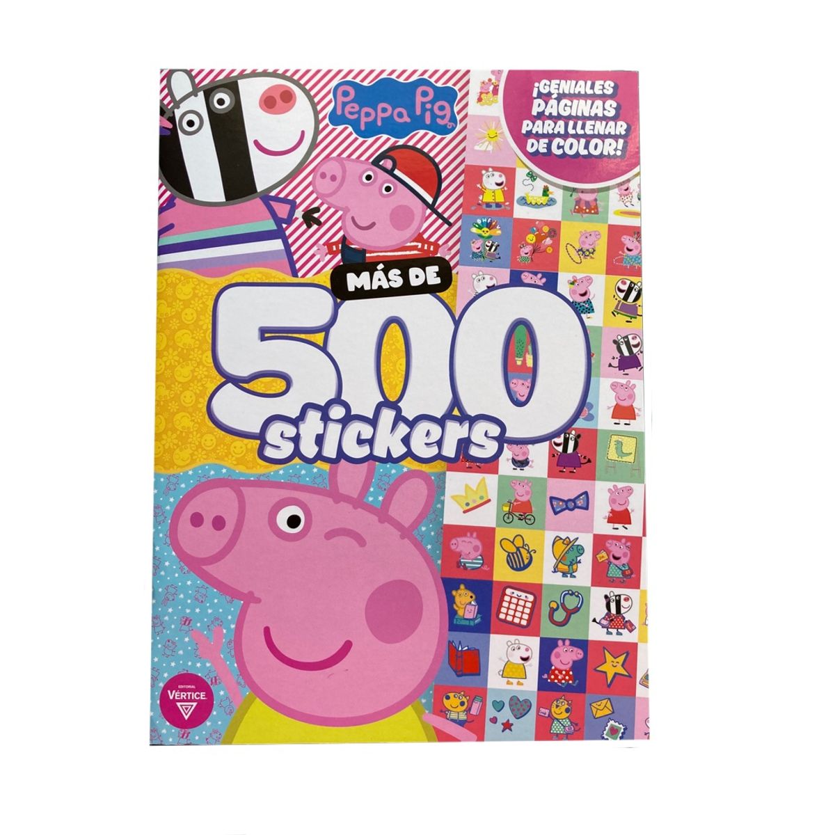 VERTICE - Libro para colorear Peppa Pig más 500 stickers