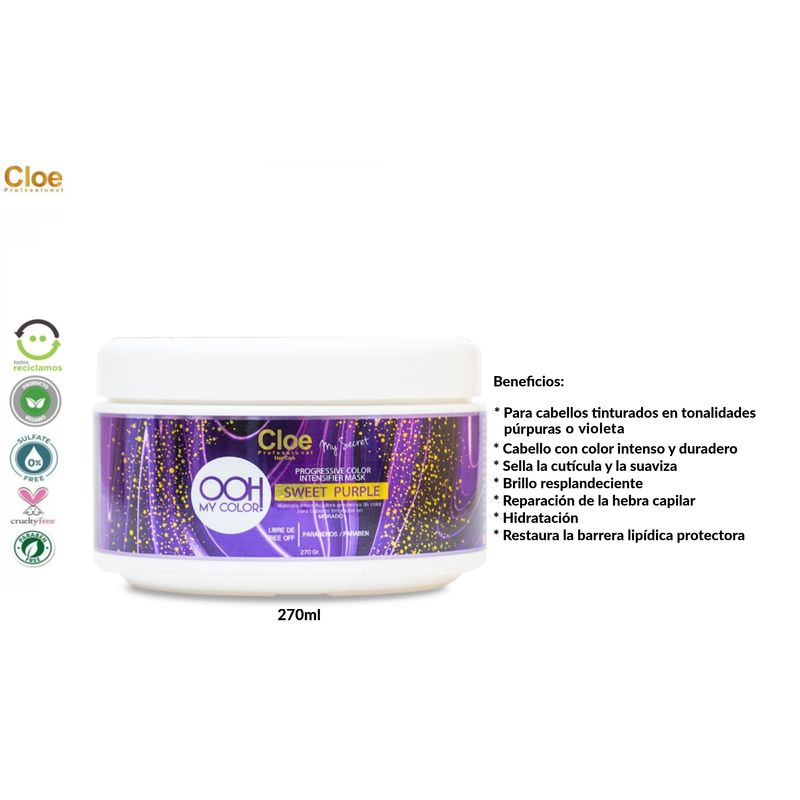 CLOE - Cloe Mascara Capilar Intensificadora Colores Violetas Sweet Purple.-