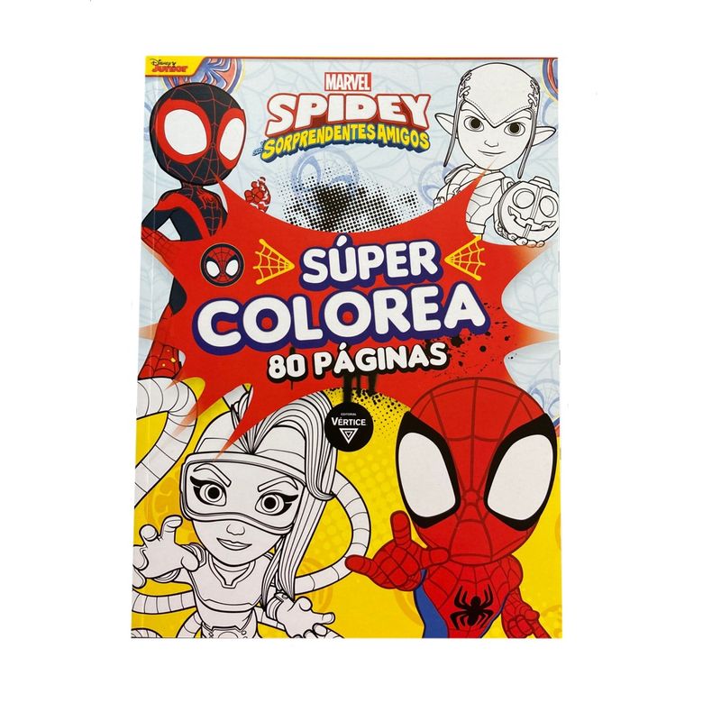VERTICE - Libro para pintar - Spidey Súper colorea 80 páginas
