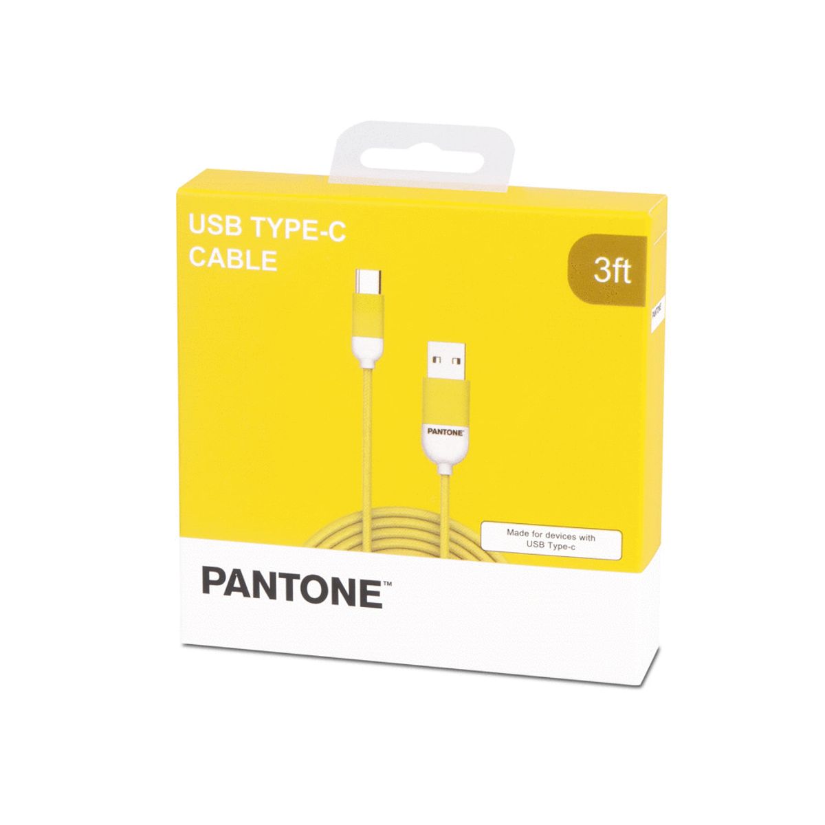 OEM - Cable Tipo-C Acordonado 1M Pantone MultiPlataformas Amarillo