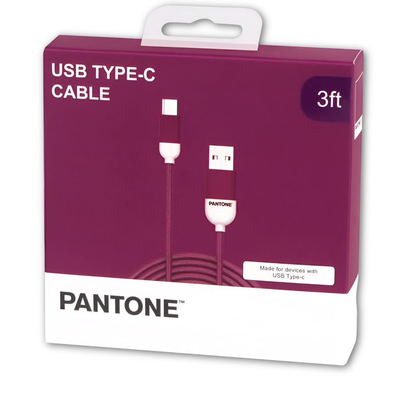 OEM - Cable De Datos Type-C Reforzado 1M Pantone Android Auto Mora - Morado