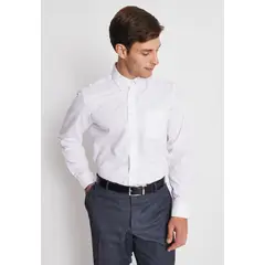 MAVIANNI - Camisa Formal Básica Oxford Regular Blanco