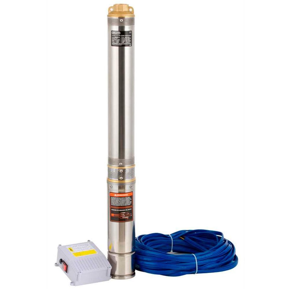 DETODOYMAS - Bomba Sumergible Pozo Profundo 4 Pulgadas 2 Hp + 30mt Cable DETODOYMAS