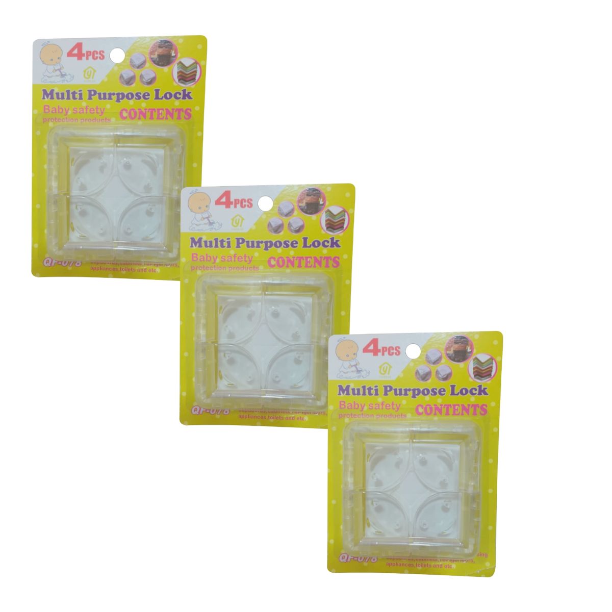 GENERICO - Pack X3 Set 4 Protectores Esquineros Mesas Y Muebles Niños