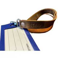 GENERICO - Lanyard de cuero legitimo RAMÉ Color cafe UNISEX hecho en chile