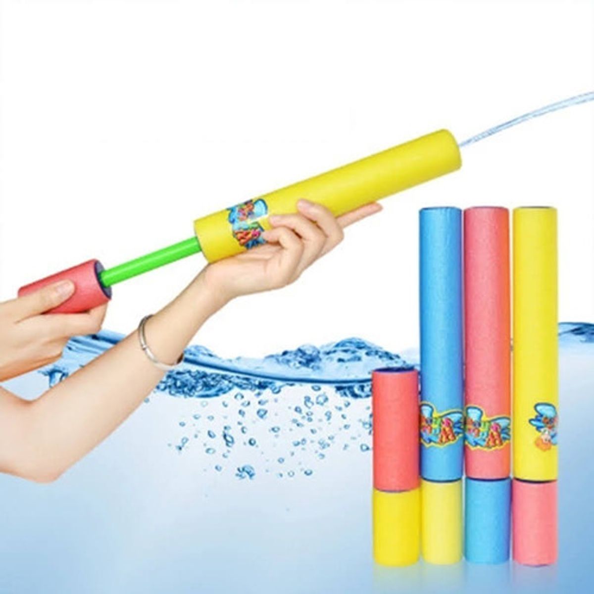 GENERICO - Pack X3 Pistola Lanza Agua Esponja Piscina Verano Juego Niño