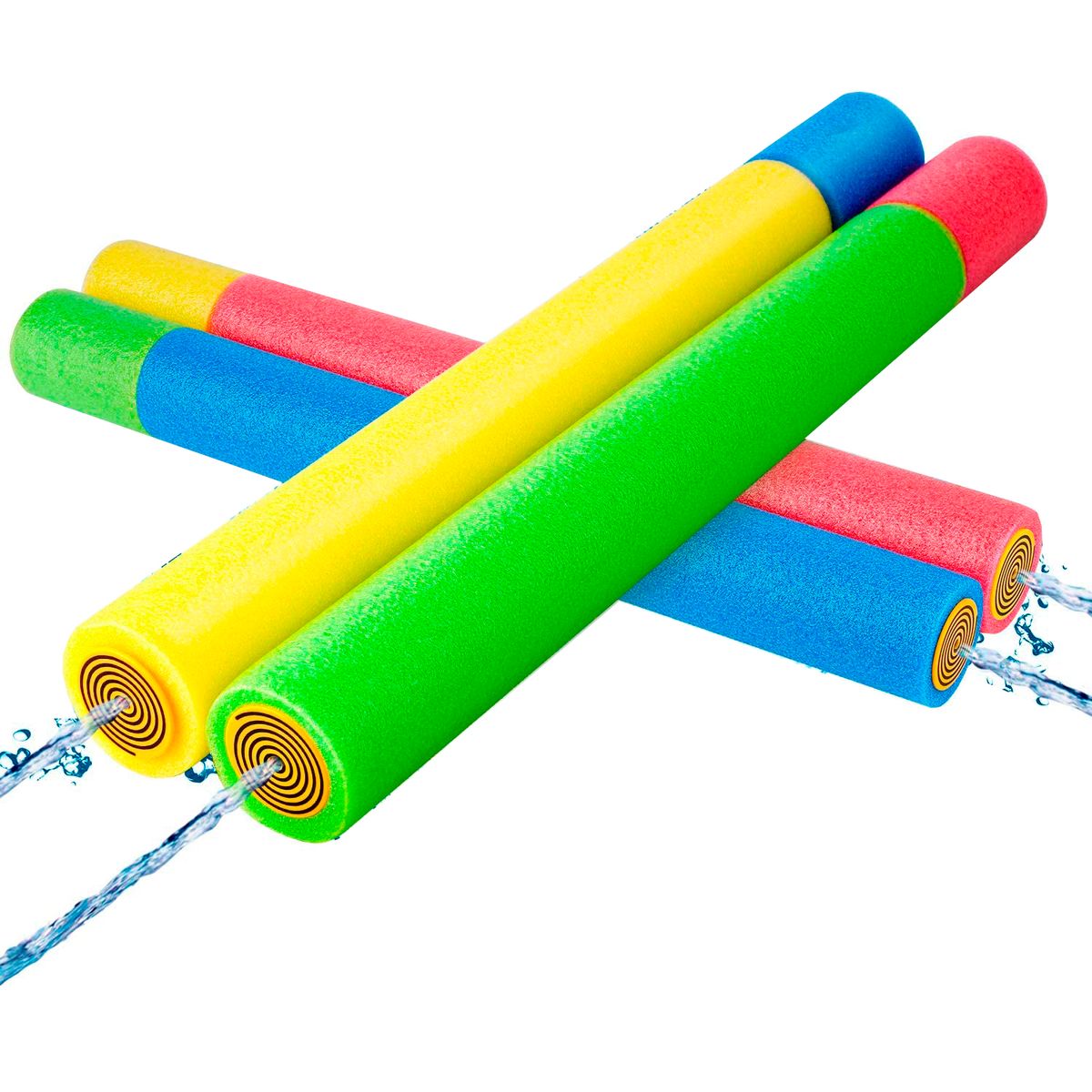 GENERICO - Pack X4 Pistola Lanza Agua Esponja Piscina Verano Juego Niño