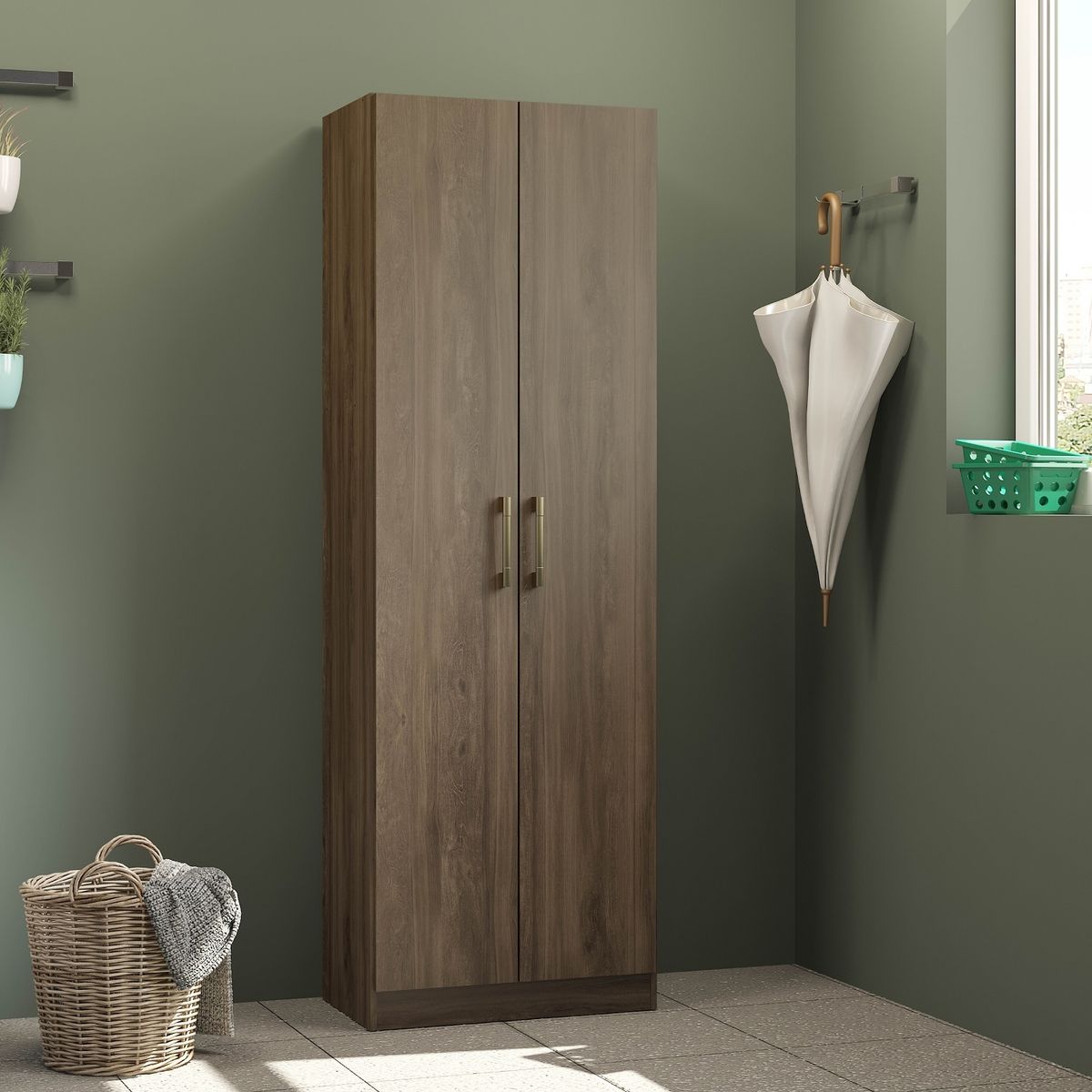 ROCA - Clóset Ferri 2 Puertas Multiuso Roca Nogal