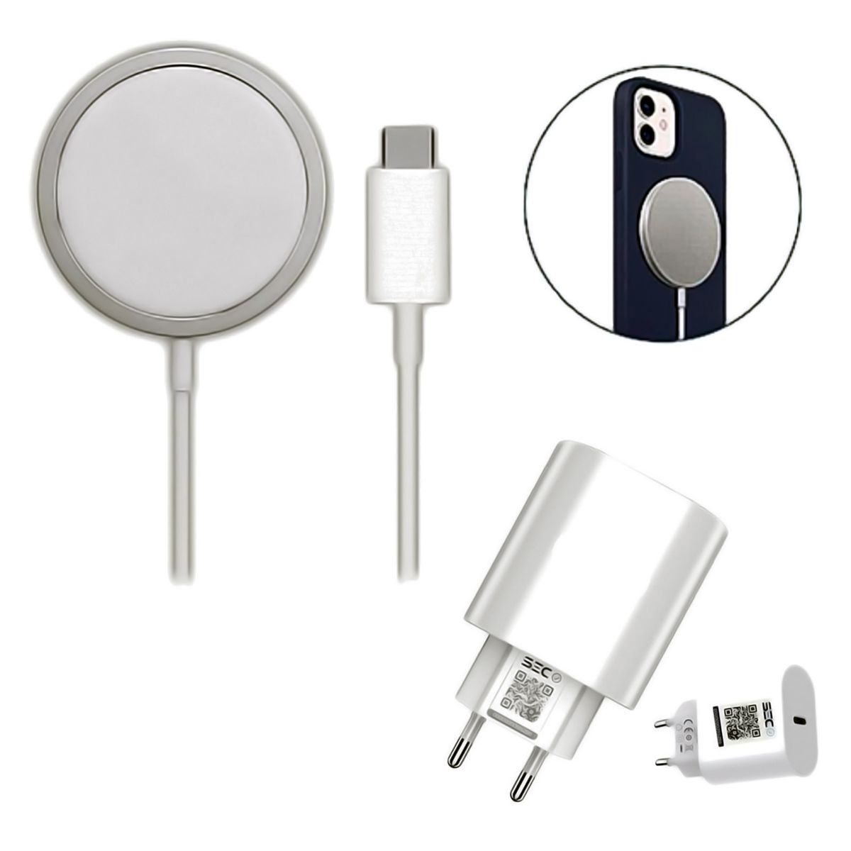 IRM - Cargador Para iPhone Inalambrico Magsafe  Adaptador 20watts