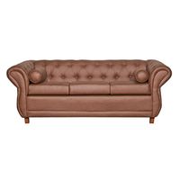 SOFA 3 CUERPOS CHESTERFIELD CAPITONE CAFE