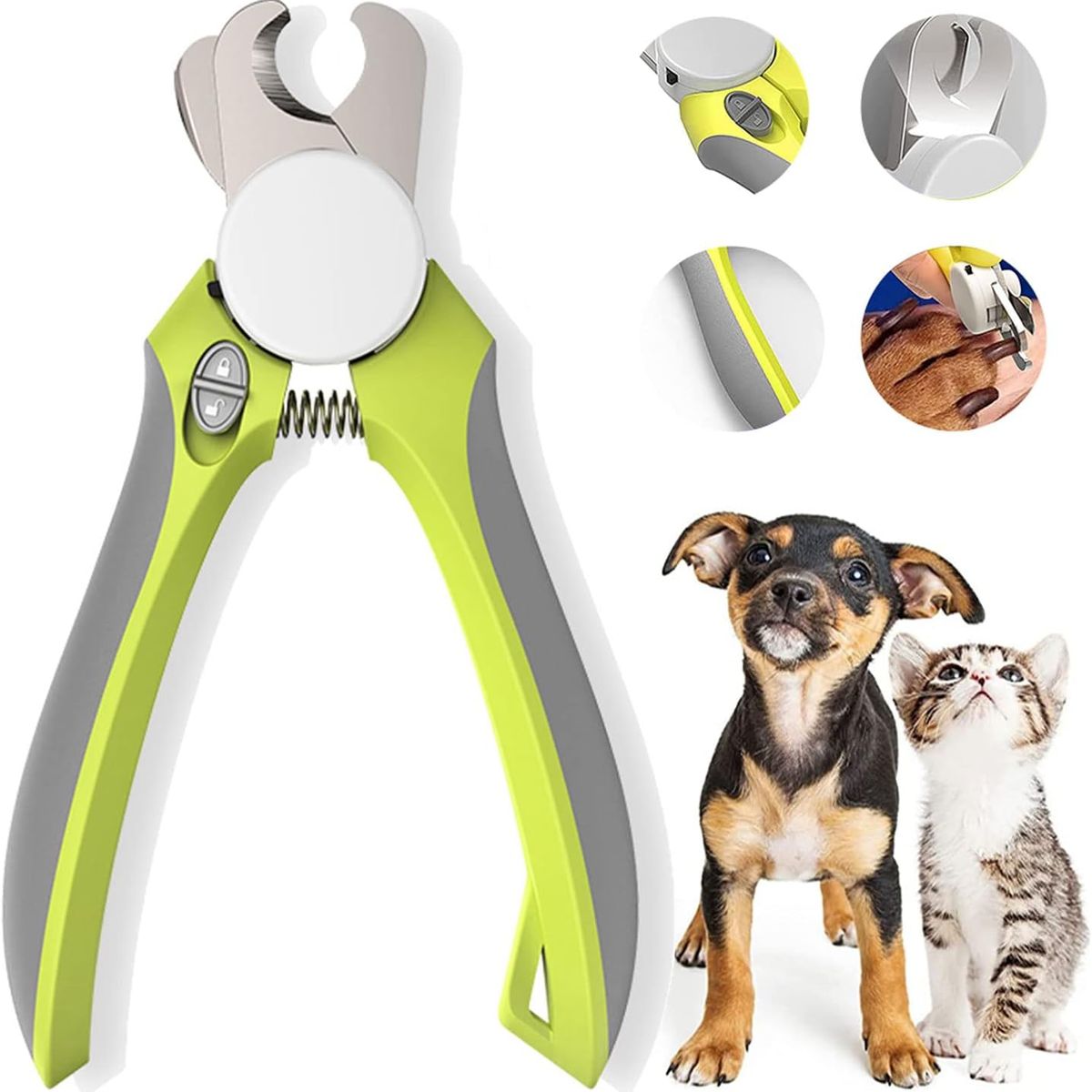 KUANGYE - Corta Uñas Profesional Para Perro Y Gato Con Luz Led