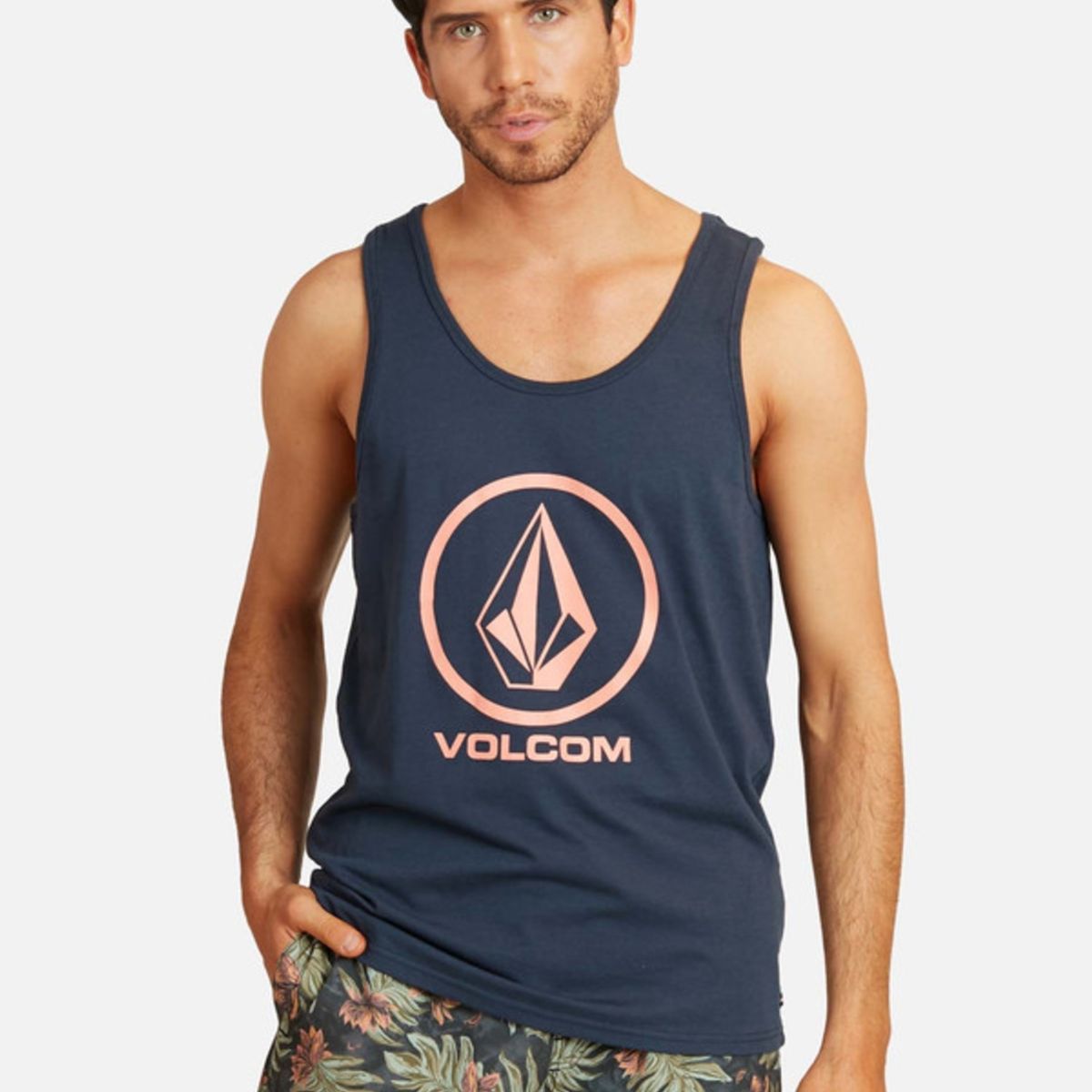 VOLCOM - Polera Crisp Stone Tank Azul marino Hombre Volcom