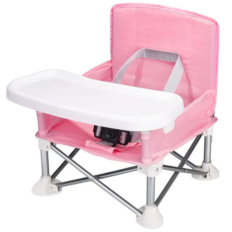 GENERICO - Silla Plegable Comedor Para Bebes color Rosado