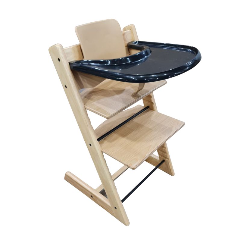 GENERICO - Silla Comedor p Bebes Estilo Nórdico Color Madera + Extras