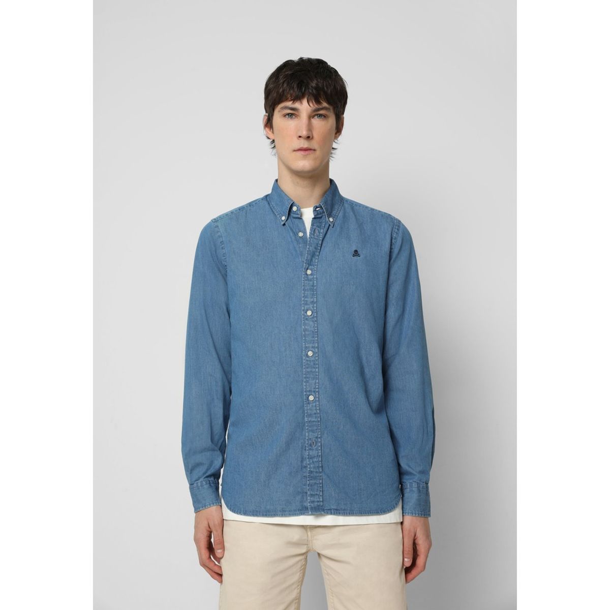 SCALPERS - Camisa Denim Botones Denim Structure
