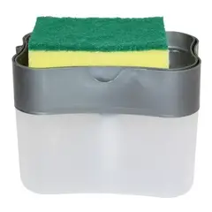 GENERICO - Dispensador De Lavalozas Manual Con Esponja Con Recipiente.