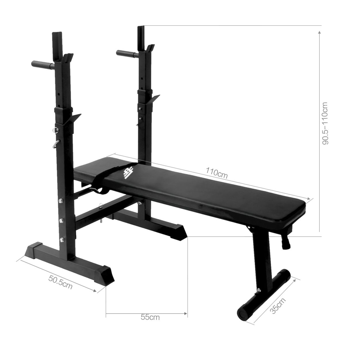 BASKO FITNESS - Press banco Plegable con fondos Triceps 3 en 1