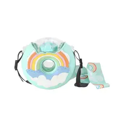 SANTU HOME & DECO - Botella Antiderrame Niño Infantil Donuts 380 ml Turquesa